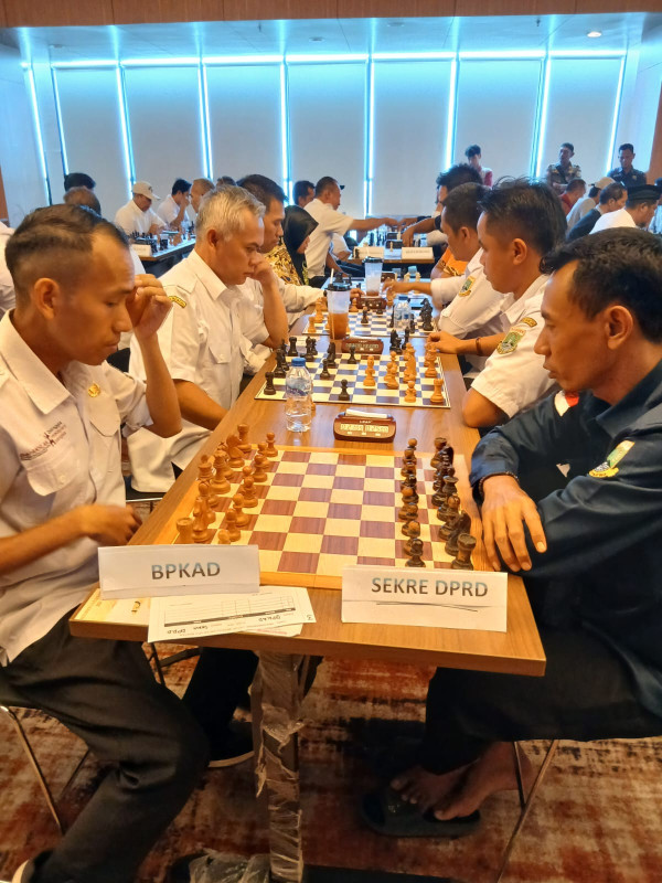 BPKAD Provinsi Banten Kirim Kontingen Catur 4 Pegawai untuk Lomba Antar Perangkat Daerah pada HUT Banten ke-25