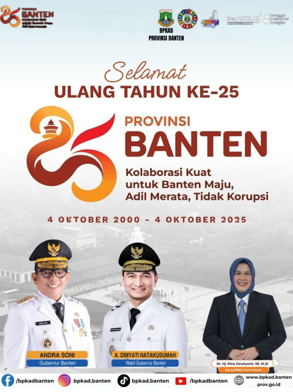 Selamat Hari Jadi ke-25 Provinsi Banten