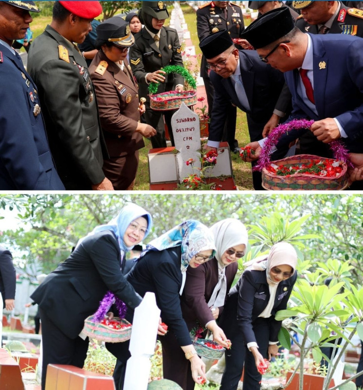 Gubernur Andra Soni Pimpin Upacara Ziarah Hari Pahlawan di TMP Ciceri