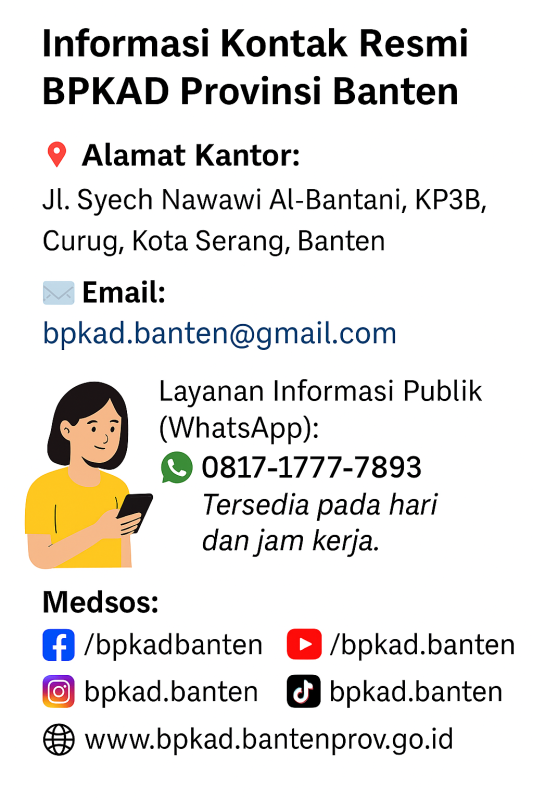 BPKAD Banten Umumkan Kontak Resmi, Permudah Akses Layanan Publik